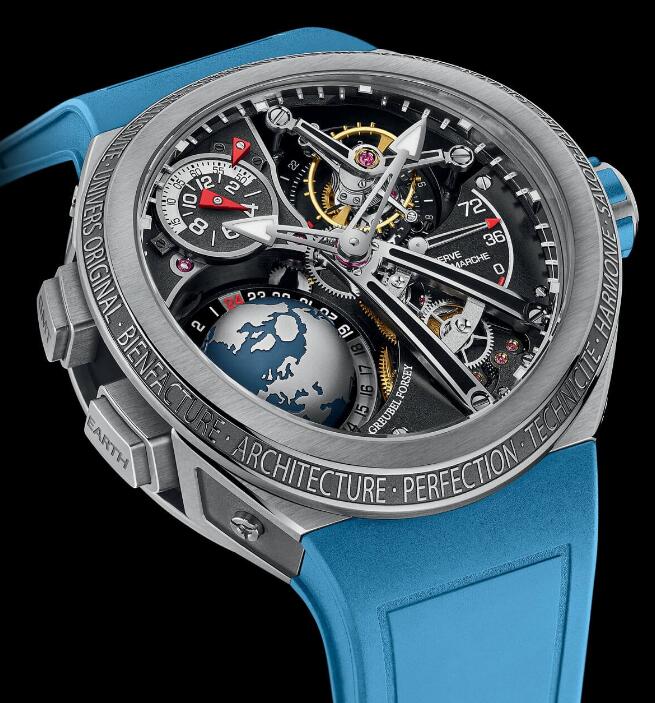 Review Greubel Forsey GMT Sport Grey Dial Blue Rubber watches price